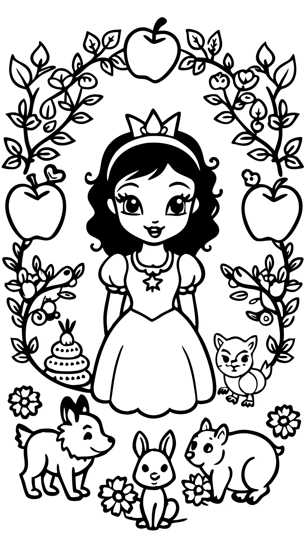 snow white printable coloring pages